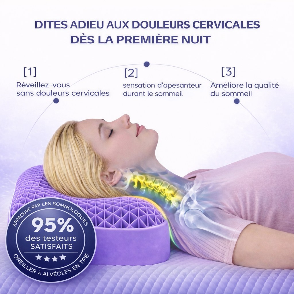 Coussin ergonomique respirant en TPE